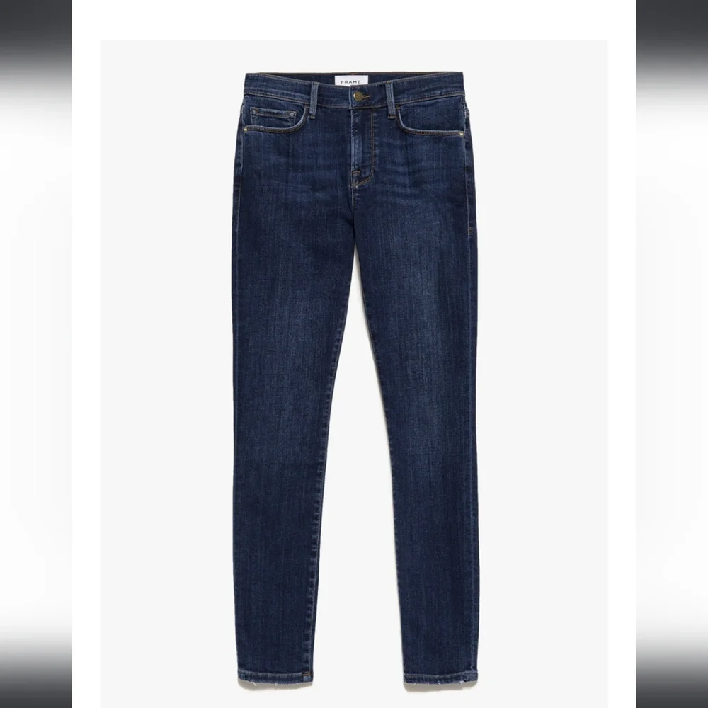 STUNNING FRAME DARK SKINNY LE SKINNY DE JEANNE JEANS - Picture 2 of 13